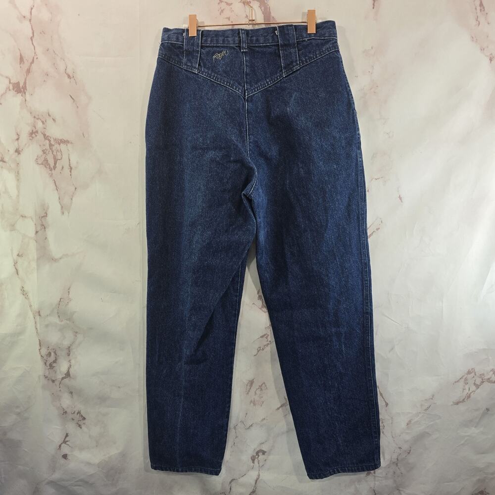 Vintage Bareback Jeans Womens 30 X 30 Dark High Rise Denim 90s Western Roper